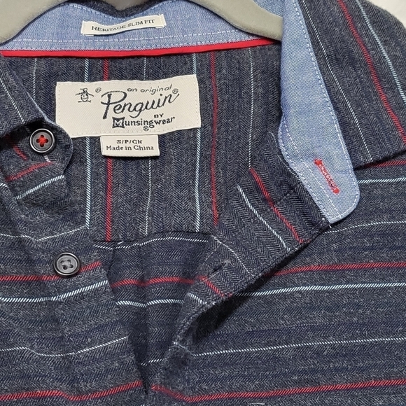 Original Penguin Munsingwear Men's Button Down slim Fit Size Small cotton easter - Picture 2 of 7